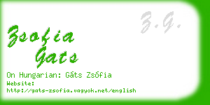 zsofia gats business card